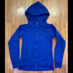 Under Armour blue hooded zip up
